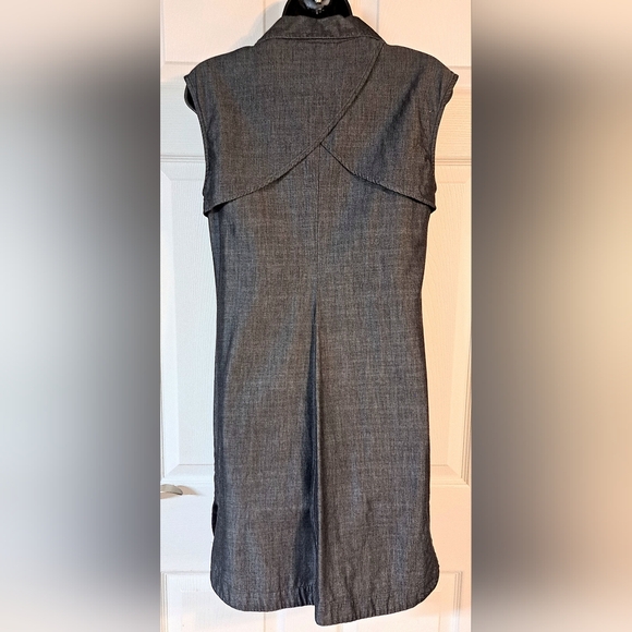 Calvin Klein Dark Gray Sleeveless Shift Dress - Picture 6 of 9